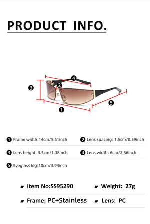 Women’s Y2K Sunglasses - Metal Box Frame - MRC STOREAccessoriesMy StoreWomen’s Y2K Sunglasses - Metal Box Frame My Store MRC STORECJCF229282601AZSilver Black