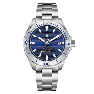 Cadisen C8218M Men’s Mechanical Watch – NH35 Automatic, 200M Waterproof - MRC STOREAccessoriesMy StoreCADISEN Model C8218M new top brand sports men mechanical watches luxury automatic NH35 watch men's stainless steel 200M waterproof watch - MRC STOREMRC STORECJJX206994801AZWhite Shell And Blue Surface