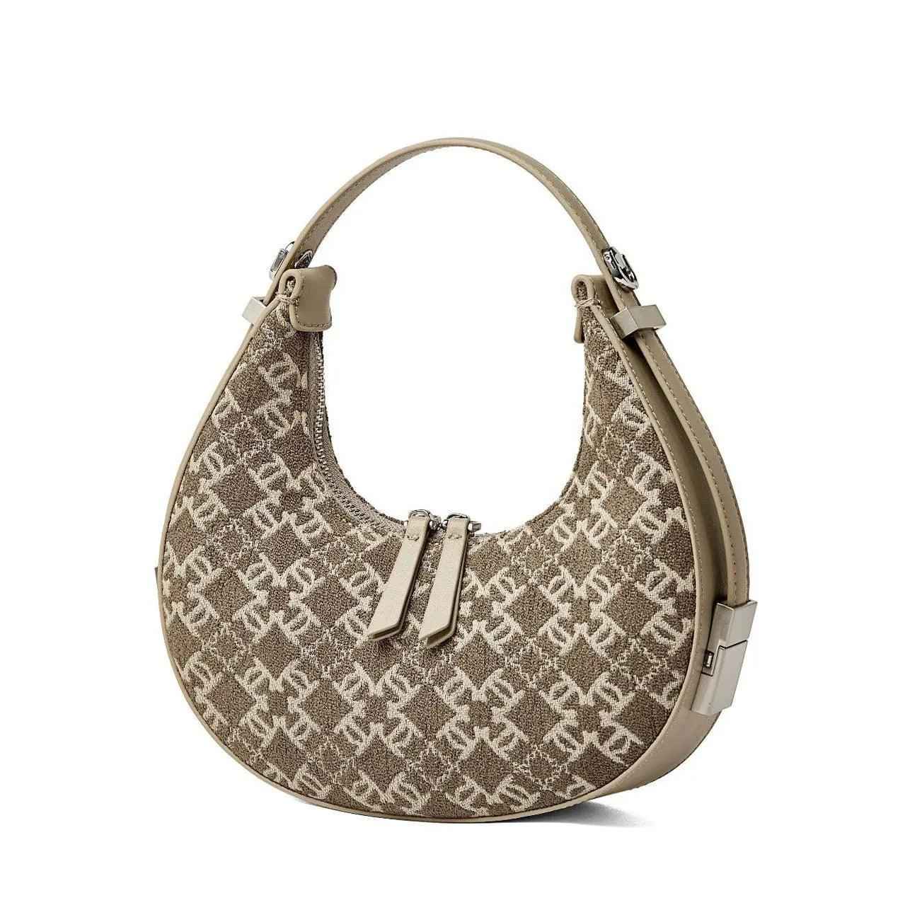 Woolen Crescent Canvas Bag - MRC STOREBagMy StoreWoolen Crescent Canvas BagMRC STORECJNS154830301AZBeige1PC