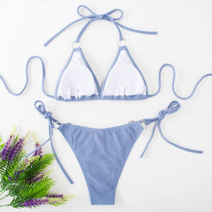 Women’s Bikini Set - Side Tie Thong Swimsuit - MRC STOREbikini setMy StoreWomen’s Bikini Set - Side Tie Thong Swimsuit My Store MRC STORECJTZ203359303CXBlackL