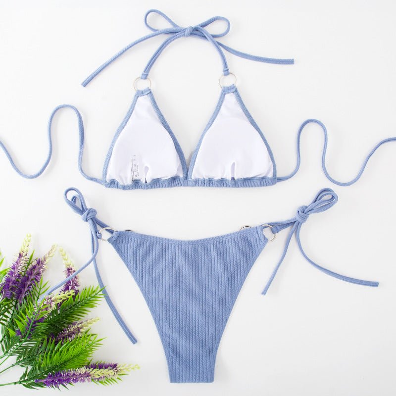 Women’s Bikini Set - Side Tie Thong Swimsuit - MRC STOREbikini setMy StoreWomen’s Bikini Set - Side Tie Thong Swimsuit My Store MRC STORECJTZ203359303CXBlackL