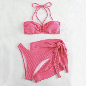 Women’s Bikini Set - Solid Color Stripe Swimsuit - MRC STOREbikini setMy StoreWomen’s Bikini Set - Solid Color Stripe Swimsuit My Store MRC STORECJTZ203359012LOBlueL