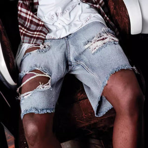 Men’s Ripped Shorts - Hip Hop Denim Blue - MRC STOREbottomMy StoreMen’s Ripped Shorts - Hip Hop Denim Blue My Store MRC STORECJXX236526104DWBlue2XL