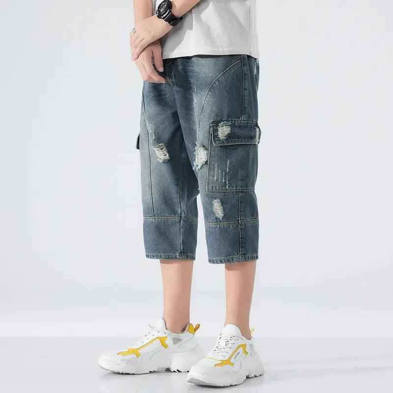 Loose Elastic Waist Cropped Jeans - MRC STOREbottomsMy StoreLoose Elastic Waist Cropped JeansMRC STORECJYD189142301AZ28Picture Color