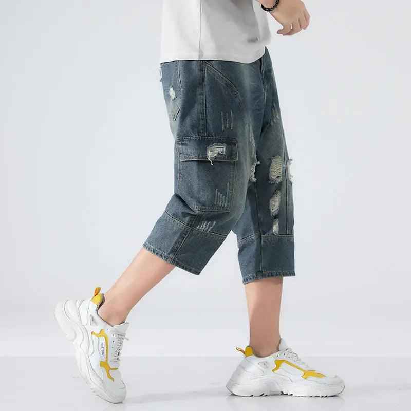 Loose Elastic Waist Cropped Jeans - MRC STOREbottomsMy StoreLoose Elastic Waist Cropped JeansMRC STORECJYD189142301AZ28Picture Color