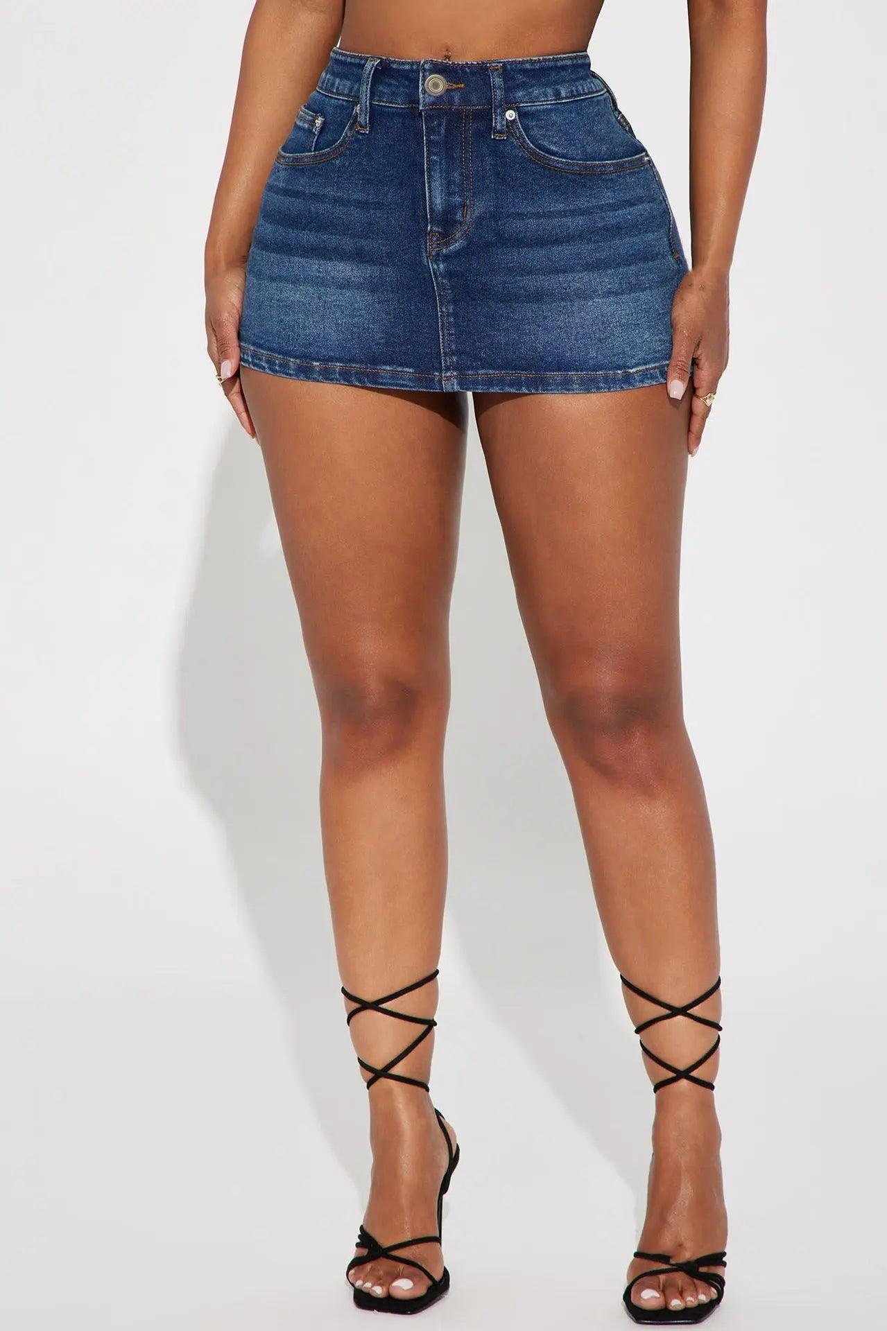 Stretch Denim Skirt - MRC STOREbottomsMy StoreStretch Denim Skirt - MRC STOREMRC STORECJQZ209457303CXDark BlueL