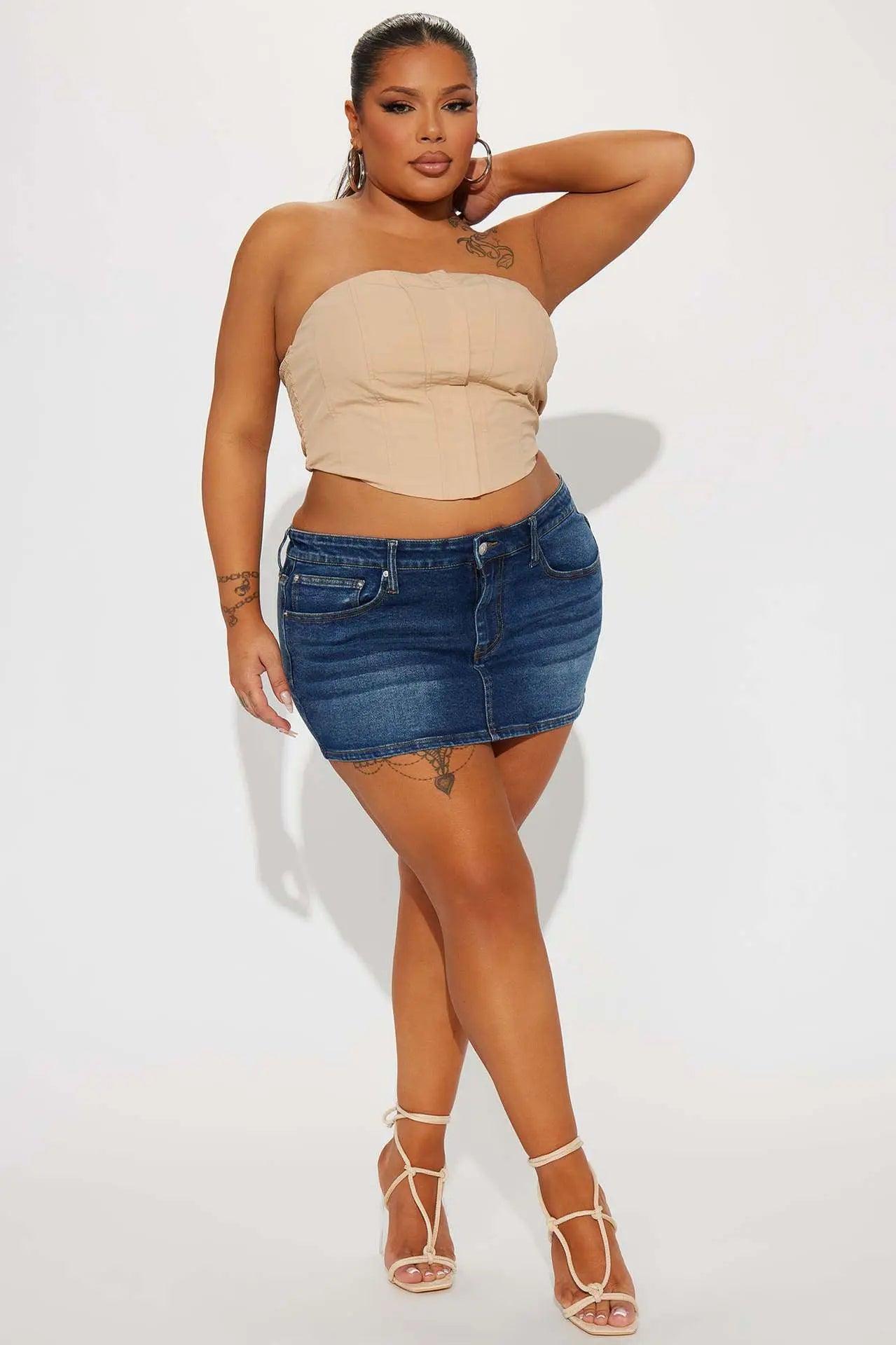 Stretch Denim Skirt - MRC STOREbottomsMy StoreStretch Denim Skirt - MRC STOREMRC STORECJQZ209457308HSAdd Light ColorL