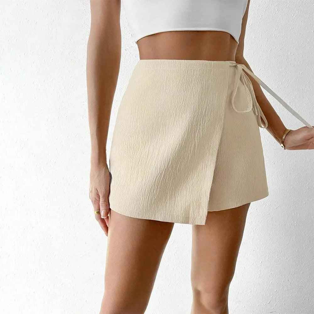 Lace Up Sheath Culottes - MRC STOREbottomsMy StoreLace Up Sheath CulottesMRC STORECJYD204878403CXApricotL