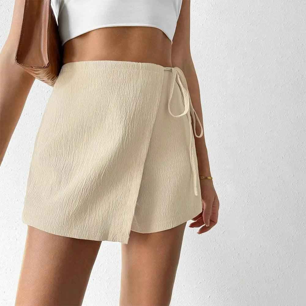 Lace Up Sheath Culottes - MRC STOREbottomsMy StoreLace Up Sheath CulottesMRC STORECJYD204878403CXApricotL