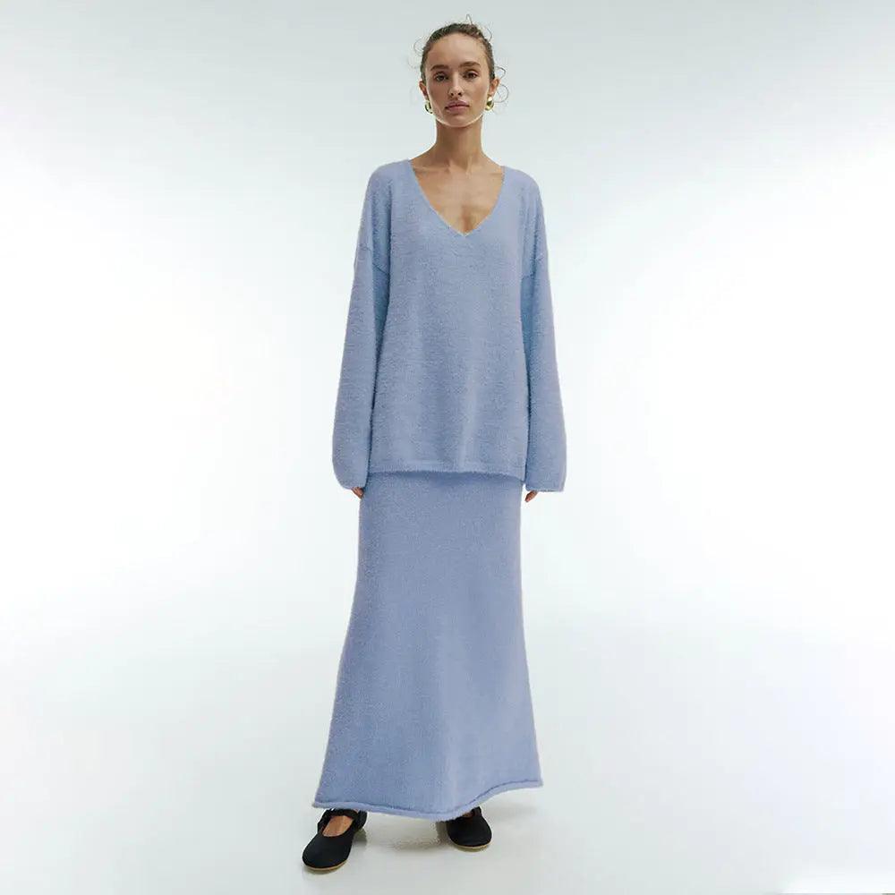 V - Neck Sweater Suit - MRC STOREbottomsMy StoreV - Neck Sweater Suit - MRC STOREMRC STORECJLS212076806FUPinkL