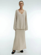 V - Neck Sweater Suit - MRC STOREbottomsMy StoreV - Neck Sweater Suit - MRC STOREMRC STORECJLS212076809IRApricotL