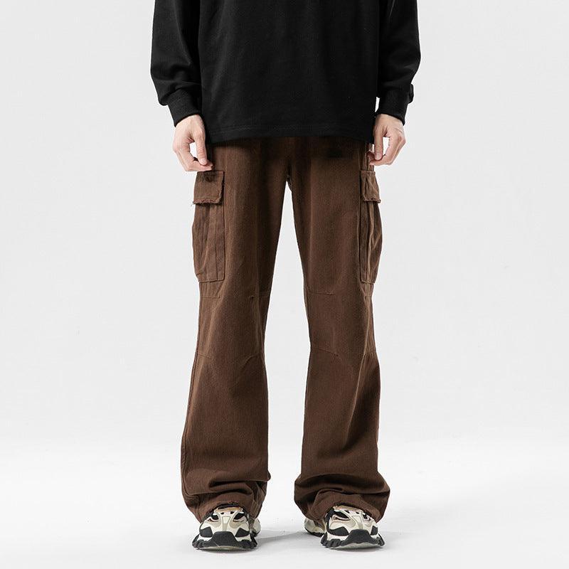 Solid Color Multi - Pocket straight Pants Casual for Men - MRC STOREbottomsMy StoreSolid Color Multi - Pocket straight Pants Casual for Men - MRC STOREMRC STORECJXX223248406FUBrownL