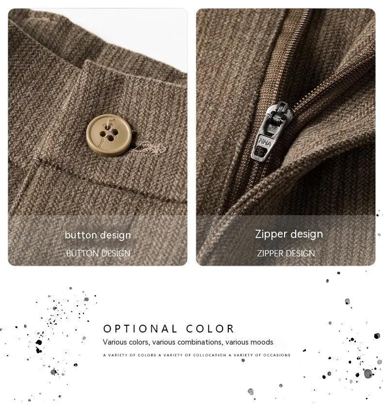 Woolen Men's Casual Stretch Suit Pants - MRC STOREbottomsMy StoreWoolen Men's Casual Stretch Suit Pants - MRC STOREMRC STORECJXX196447519SHDark Khaki Cloth Color28