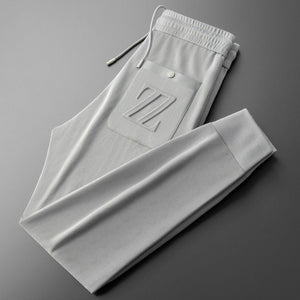 Embroidered Sports Style Casual Pants with ZZ Letters - MRC STOREbottomsMy StoreEmbroidered Sports Style Casual Pants with ZZ Letters - MRC STOREMRC STORECJXX213054825YBGray2XL