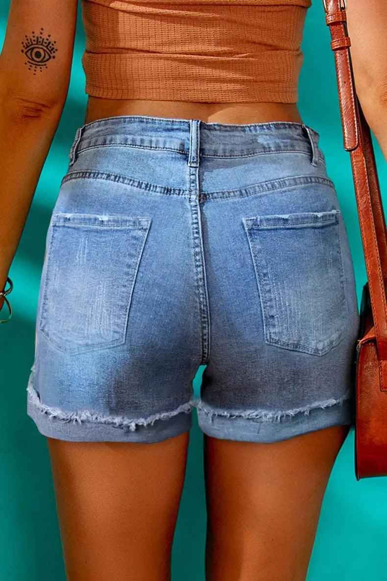 Washed & Frayed Casual Shorts - MRC STOREbottomsMy StoreWashed & Frayed Casual ShortsMRC STORECJNZ205208405EVBlack2XL