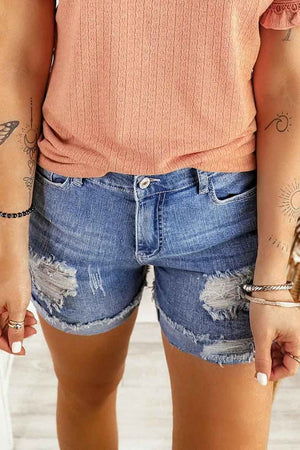 Washed & Frayed Casual Shorts - MRC STOREbottomsMy StoreWashed & Frayed Casual ShortsMRC STORECJNZ205208405EVBlack2XL