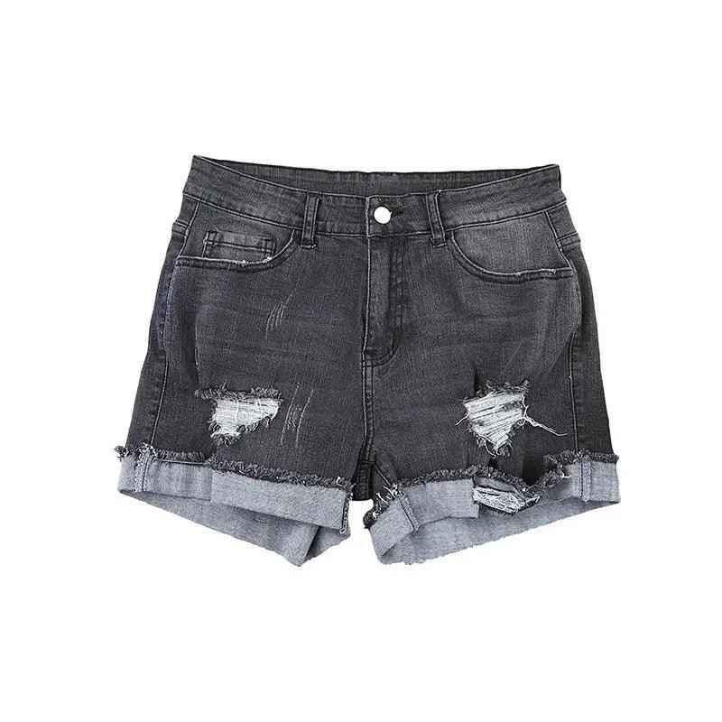 Washed & Frayed Casual Shorts - MRC STOREbottomsMy StoreWashed & Frayed Casual ShortsMRC STORECJNZ205208405EVBlack2XL