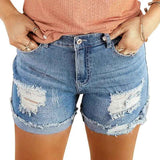 Washed & Frayed Casual Shorts - MRC STOREbottomsMy StoreWashed & Frayed Casual ShortsMRC STORECJNZ205208415OLDark Blue2XL