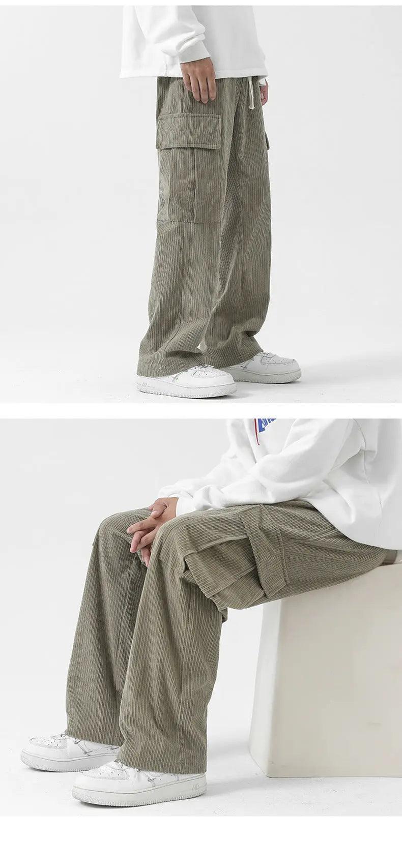 Loose Corduroy Cargo Pants - MRC STOREbottomsMy StoreLoose Corduroy Cargo Pants - MRC STOREMRC STORECJXX195859818RIBlack3XL