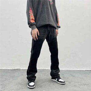 High Street Retro Jeans - MRC STOREbottomsMy StoreHigh Street Retro JeansMRC STORECJNZ183105205EVBlack grey2XL