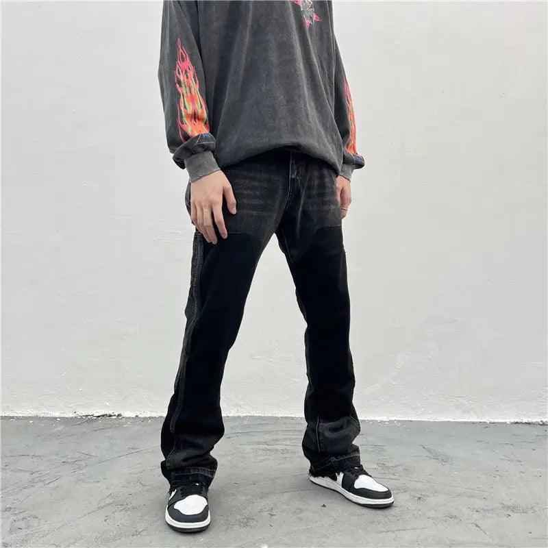 High Street Retro Jeans - MRC STOREbottomsMy StoreHigh Street Retro JeansMRC STORECJNZ183105205EVBlack grey2XL