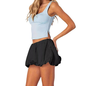 Black Fashion Bud short skirt from My Store, stylish bottoms with a trendy, fitted design for casual or dressy looks.