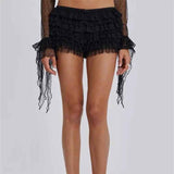 Polka Dot Lace Shorts - MRC STOREbottomsMy StorePolka Dot Lace ShortsMRC STORECJLY207256203CXBlackL
