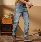 Korean Style Motorcycle Jeans - MRC STOREbottomsMy StoreKorean Style Motorcycle JeansMRC STORECJXX202920501AZBlue28