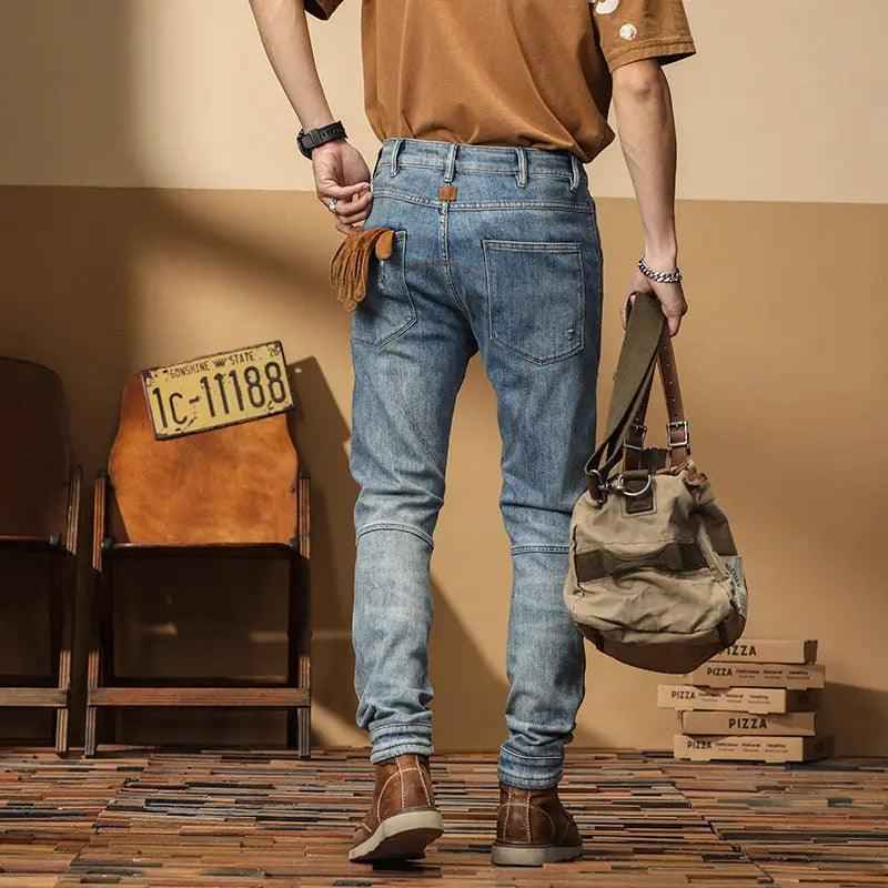 Korean Style Motorcycle Jeans - MRC STOREbottomsMy StoreKorean Style Motorcycle JeansMRC STORECJXX202920501AZBlue28