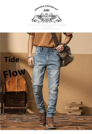 Korean Style Motorcycle Jeans - MRC STOREbottomsMy StoreKorean Style Motorcycle JeansMRC STORECJXX202920501AZBlue28