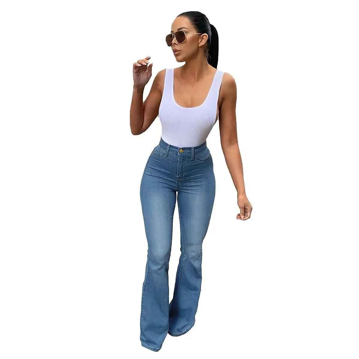 Stretch High Waist Denim Pants - MRC STOREbottomsMy StoreStretch High Waist Denim PantsMRC STORECJNZ207626205EVDark Blue2XL