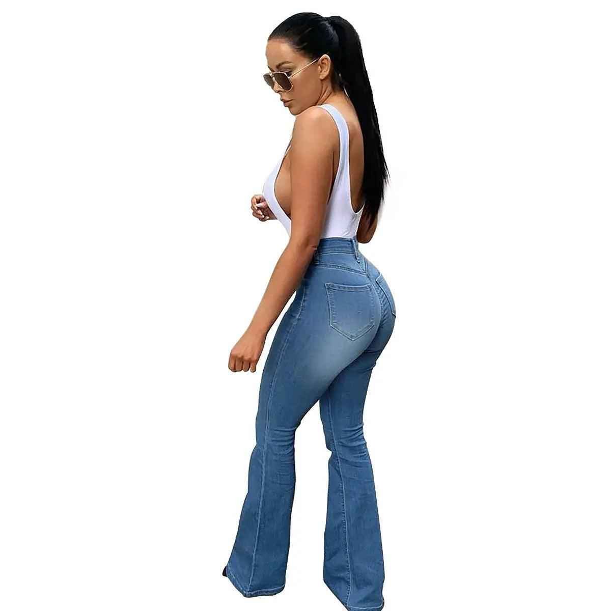 Stretch High Waist Denim Pants - MRC STOREbottomsMy StoreStretch High Waist Denim PantsMRC STORECJNZ207626205EVDark Blue2XL