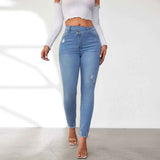 High Waist Slimming Jeans - MRC STOREbottomsMy StoreHigh Waist Slimming JeansMRC STORECJNZ210312703CXBlueL
