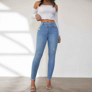 High Waist Slimming Jeans - MRC STOREbottomsMy StoreHigh Waist Slimming JeansMRC STORECJNZ210312703CXBlueL