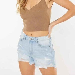 High Waist Wide Leg Denim Shorts - MRC STOREbottomsMy StoreHigh Waist Wide Leg Denim ShortsMRC STORECJYD208382203CXBlueL
