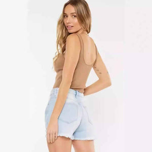 High Waist Wide Leg Denim Shorts - MRC STOREbottomsMy StoreHigh Waist Wide Leg Denim ShortsMRC STORECJYD208382203CXBlueL