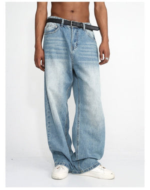 Men's Blue Straight Wide Leg Jeans – Casual Cotton Blend Trousers - MRC STOREbottomsMy StoreMen's Blue Straight Wide Leg Jeans – Casual Cotton Blend TrousersMRC STORECJXX224957803CXBlueL