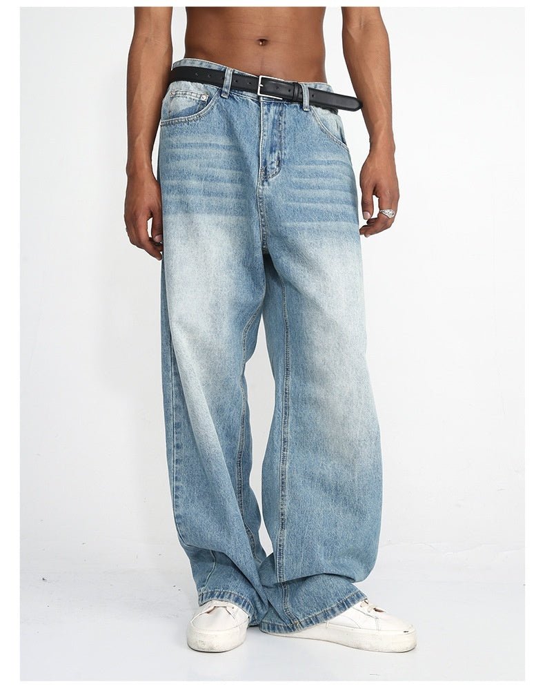 Men's Blue Straight Wide Leg Jeans – Casual Cotton Blend Trousers - MRC STOREbottomsMy StoreMen's Blue Straight Wide Leg Jeans – Casual Cotton Blend TrousersMRC STORECJXX224957803CXBlueL