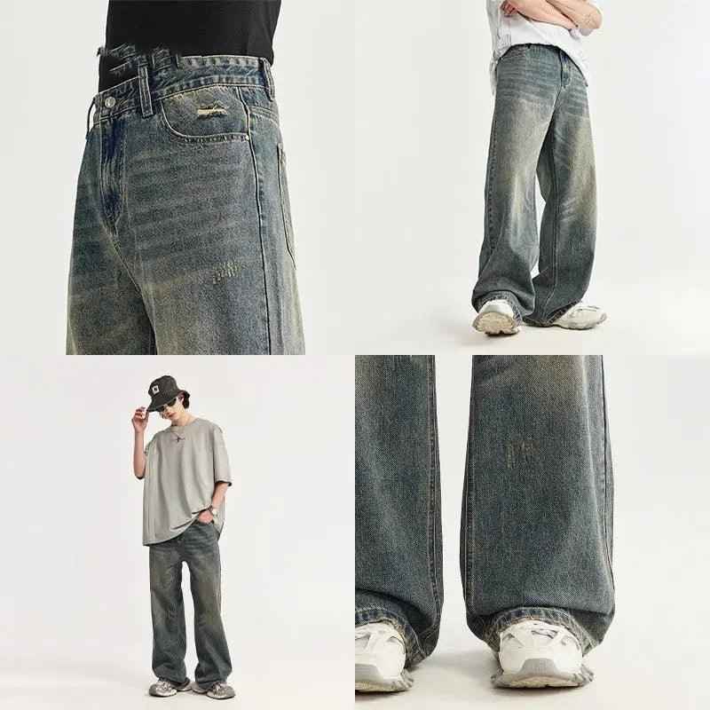 Retro Distressed Wide Leg Jeans - MRC STOREbottomsMy StoreRetro Distressed Wide Leg JeansMRC STORECJXX200425603CXBlueL