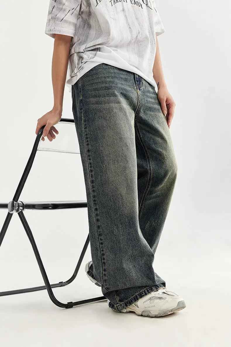 Retro Distressed Wide Leg Jeans - MRC STOREbottomsMy StoreRetro Distressed Wide Leg JeansMRC STORECJXX200425603CXBlueL