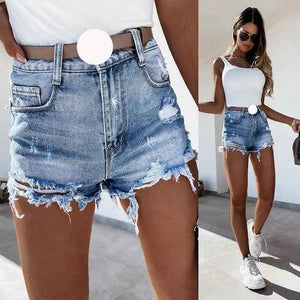 Ripped Denim Shorts - MRC STOREbottomsMy StoreRipped Denim ShortsMRC STORECJNZ207184303CXBlueL