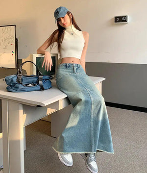 Slimming Denim Fishtail Skirt - MRC STOREbottomsMy StoreSlimming Denim Fishtail Skirt - MRC STOREMRC STORECJQZ206215903CXBlue SkirtL