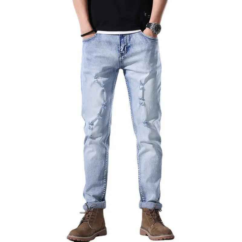Slim fit Ripped White Jeans - MRC STOREbottomsMy StoreSlim fit Ripped White JeansMRC STORECJXX200404701AZJS813 Light Blue28
