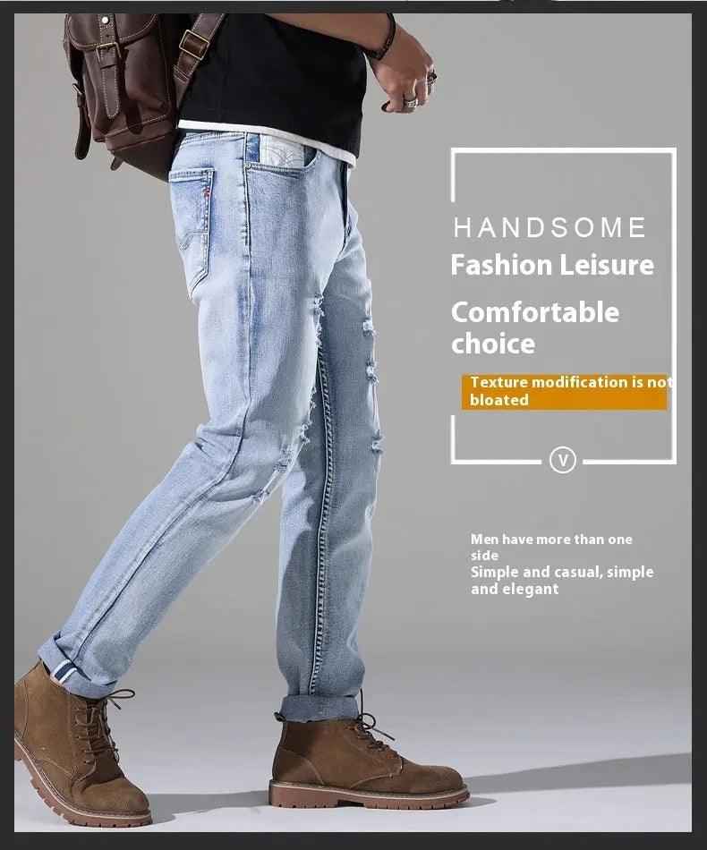 Slim fit Ripped White Jeans - MRC STOREbottomsMy StoreSlim fit Ripped White JeansMRC STORECJXX200404701AZJS813 Light Blue28