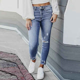 Skinny Ripped Frayed Jeans - MRC STOREbottomsMy StoreSkinny Ripped Frayed JeansMRC STORECJNZ205888704DWLight Blue10