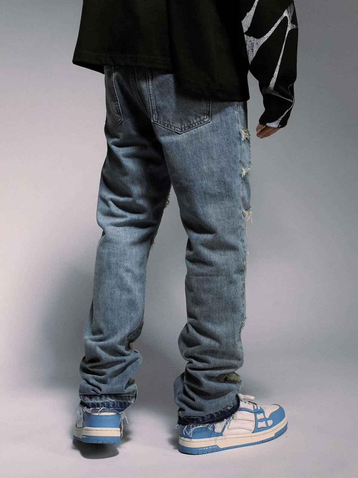 High Street Spider Web Jeans - MRC STOREbottomsMy StoreHigh Street Spider Web JeansMRC STORECJNZ178906005EVLight Blue2XL