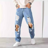 Korean Style Ripped Cropped jeans - MRC STOREbottomsMy StoreKorean Style Ripped Cropped jeansMRC STORECJXX204317803CXLight BlueL