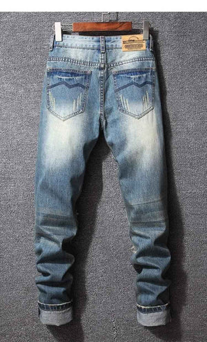 Hong Kong Style Ripped Jeans - MRC STOREbottomsMy StoreHong Kong Style Ripped JeansMRC STORECJXX197721201AZRetro Blue28