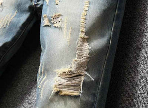 Hong Kong Style Ripped Jeans - MRC STOREbottomsMy StoreHong Kong Style Ripped JeansMRC STORECJXX197721201AZRetro Blue28