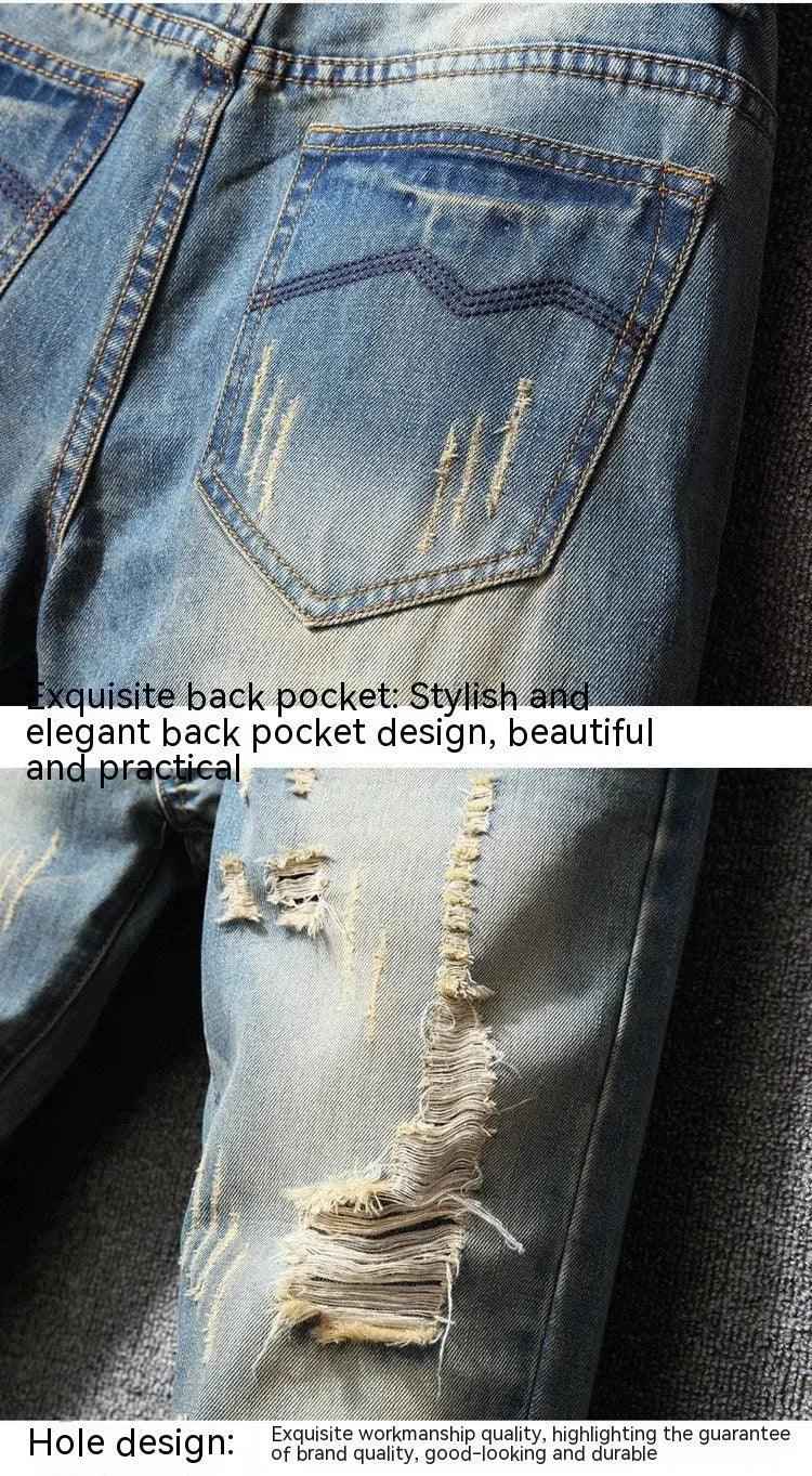Hong Kong Style Ripped Jeans - MRC STOREbottomsMy StoreHong Kong Style Ripped JeansMRC STORECJXX197721201AZRetro Blue28